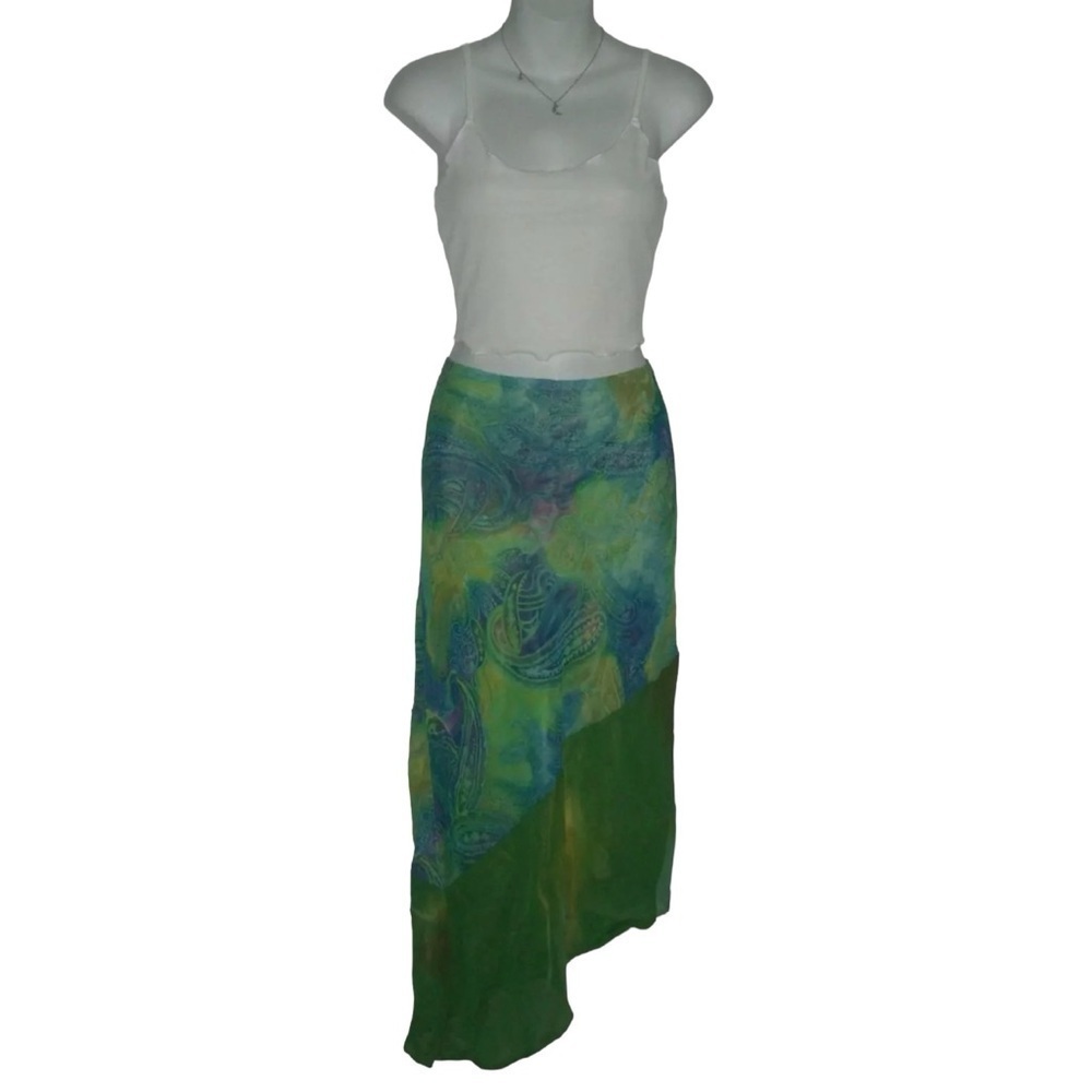 Vintage y2k Cache Skirt Green Whimsigoth Boho Fairy Grunge Mermaid McBling 00’s